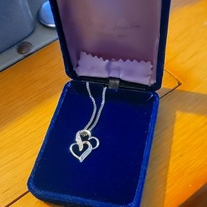 double heart necklace